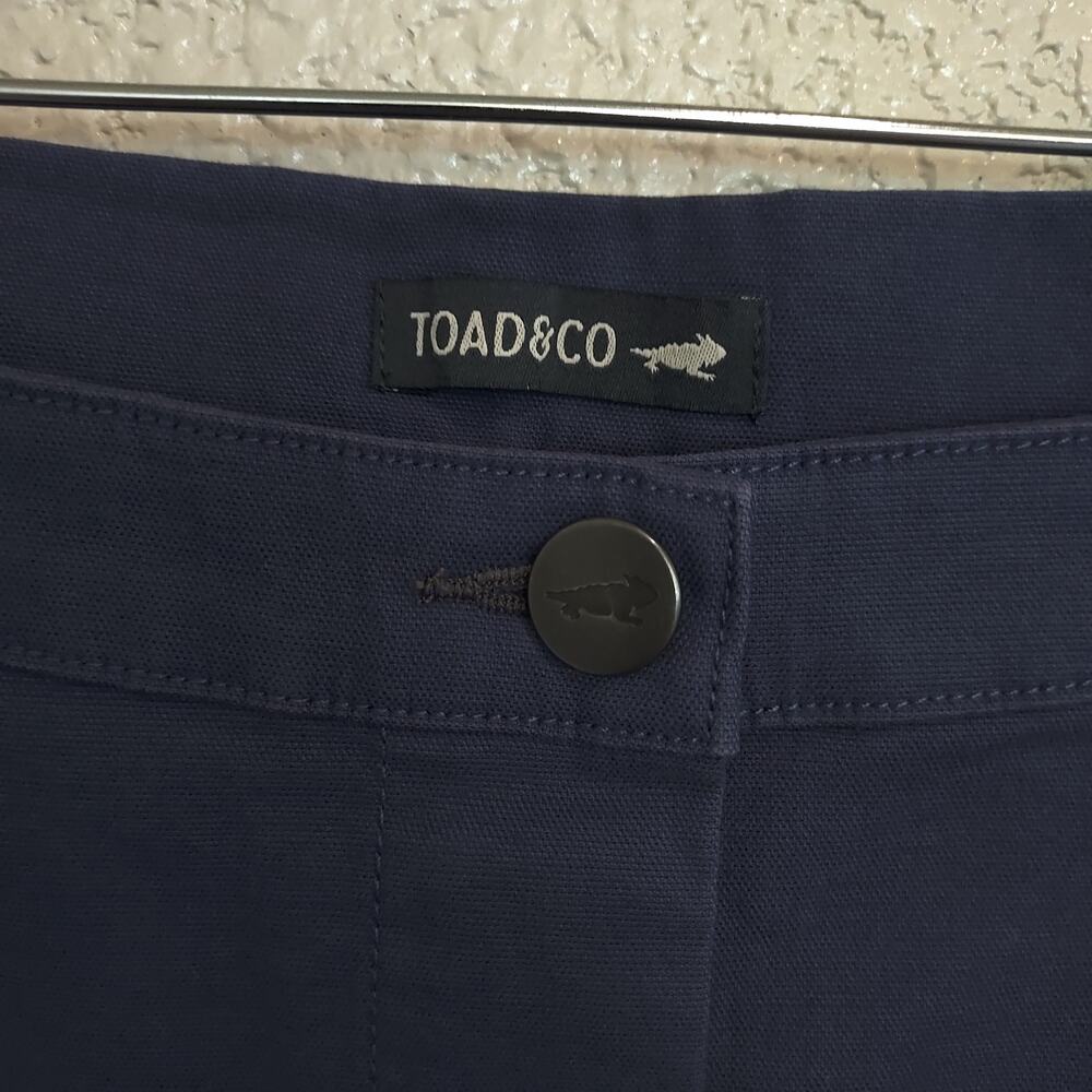 Toad & Co Navy Blue Skirt w/Accent Buttons Size 4 - Picture 3 of 6